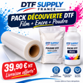 PACK DÉCOUVERTE DTF – Film + Encre + Poudre